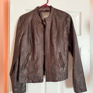 Maurices, Brown leather jacket, with pockets